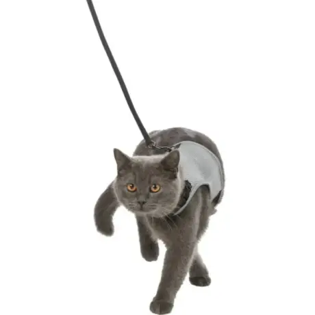 Minkštos petnešos-liemenė katėms su pavadėliu – Trixie Soft Harness with Lead for Cats